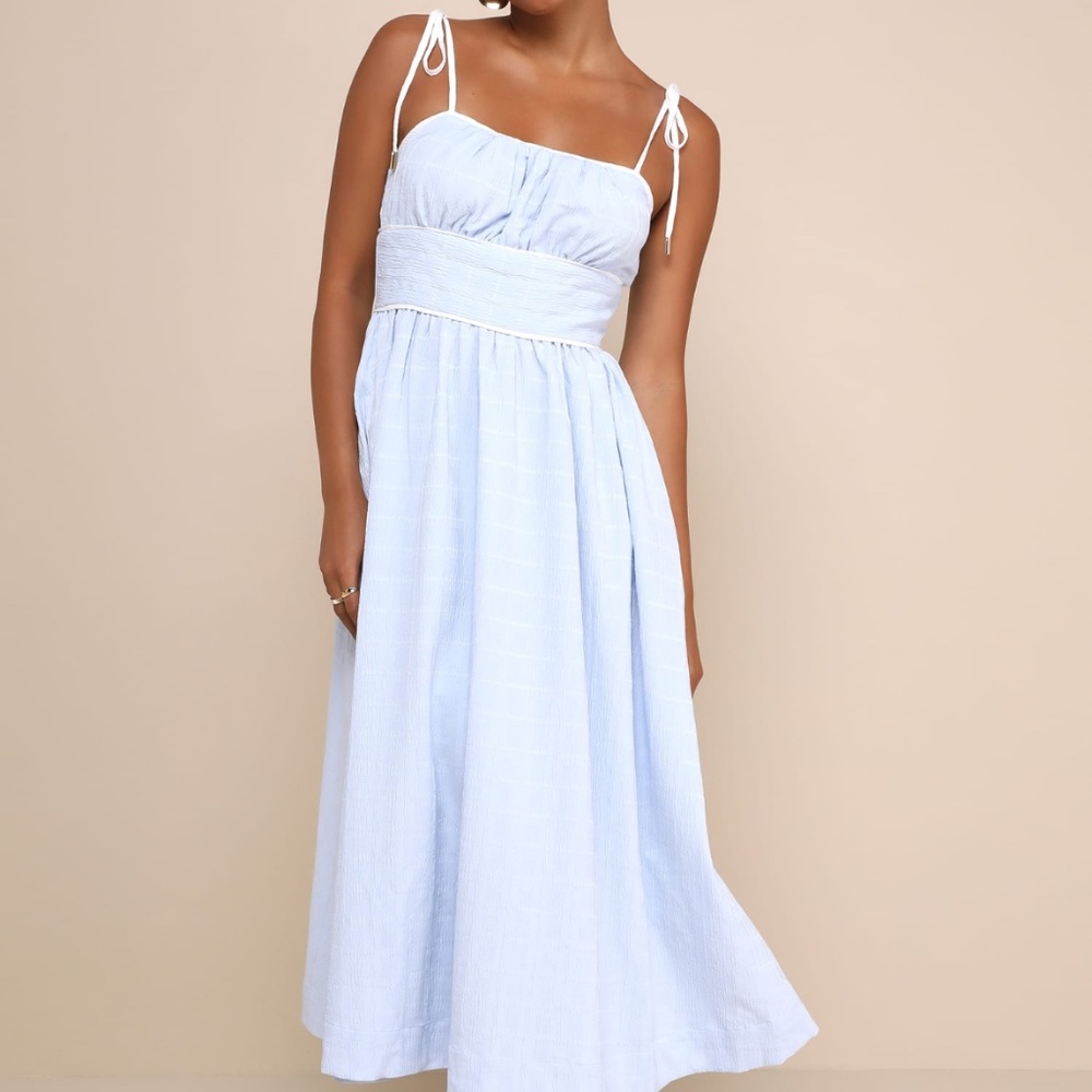 Blue Toe strap charmingly adorable dress Lulu’s